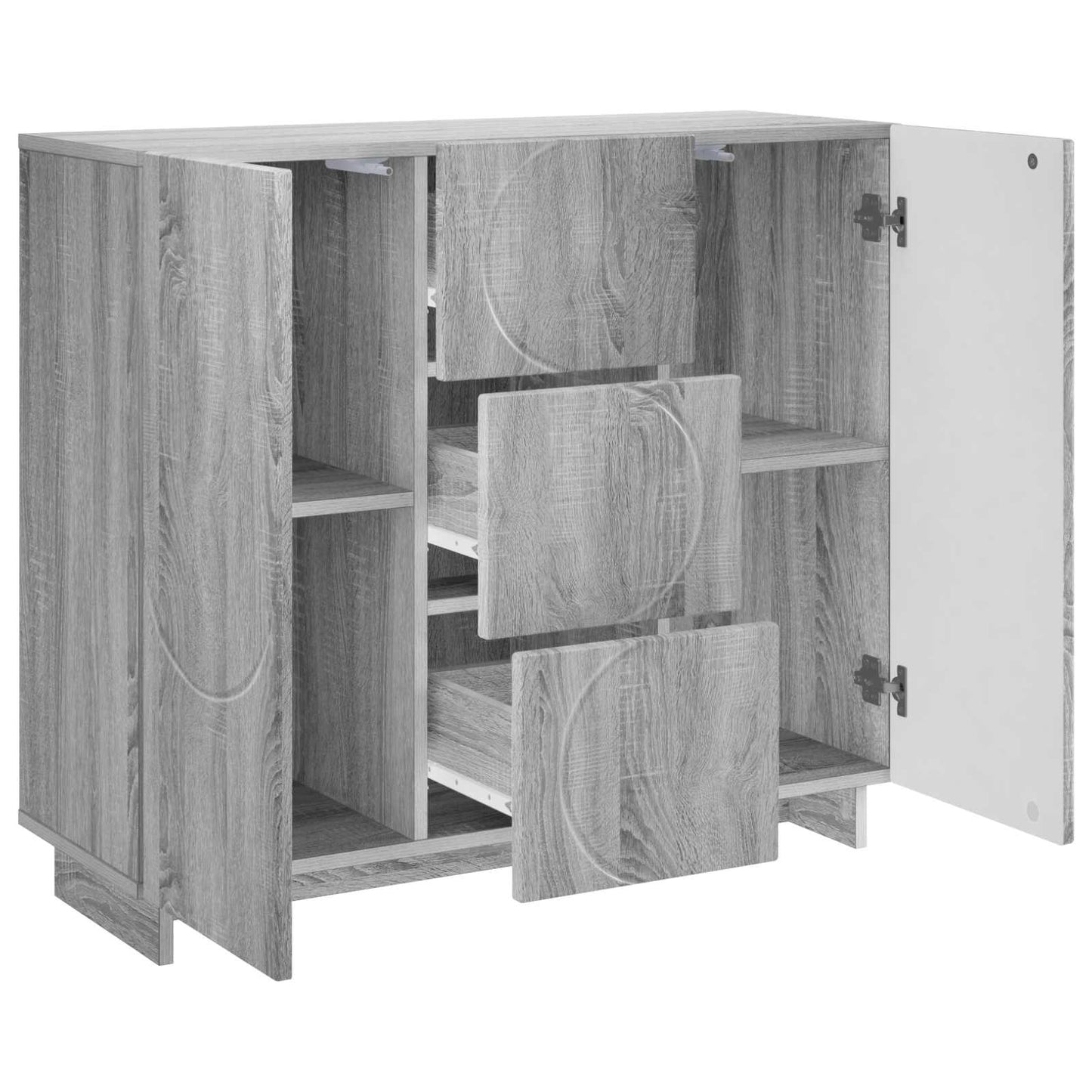 Sideboard Grey Sonoma 85.5 x 31 x 75 cm Engineered Wood