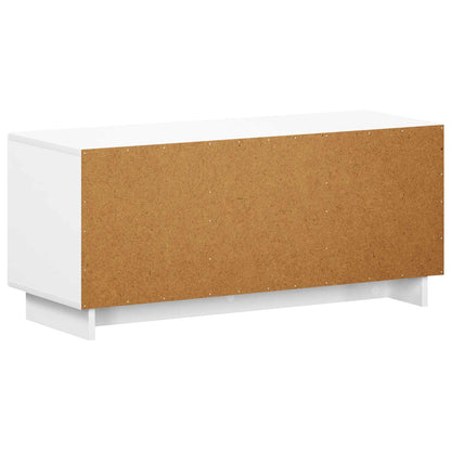TV Stand 90 x 34.5 x 40 cm High Gloss White Engineered Wood