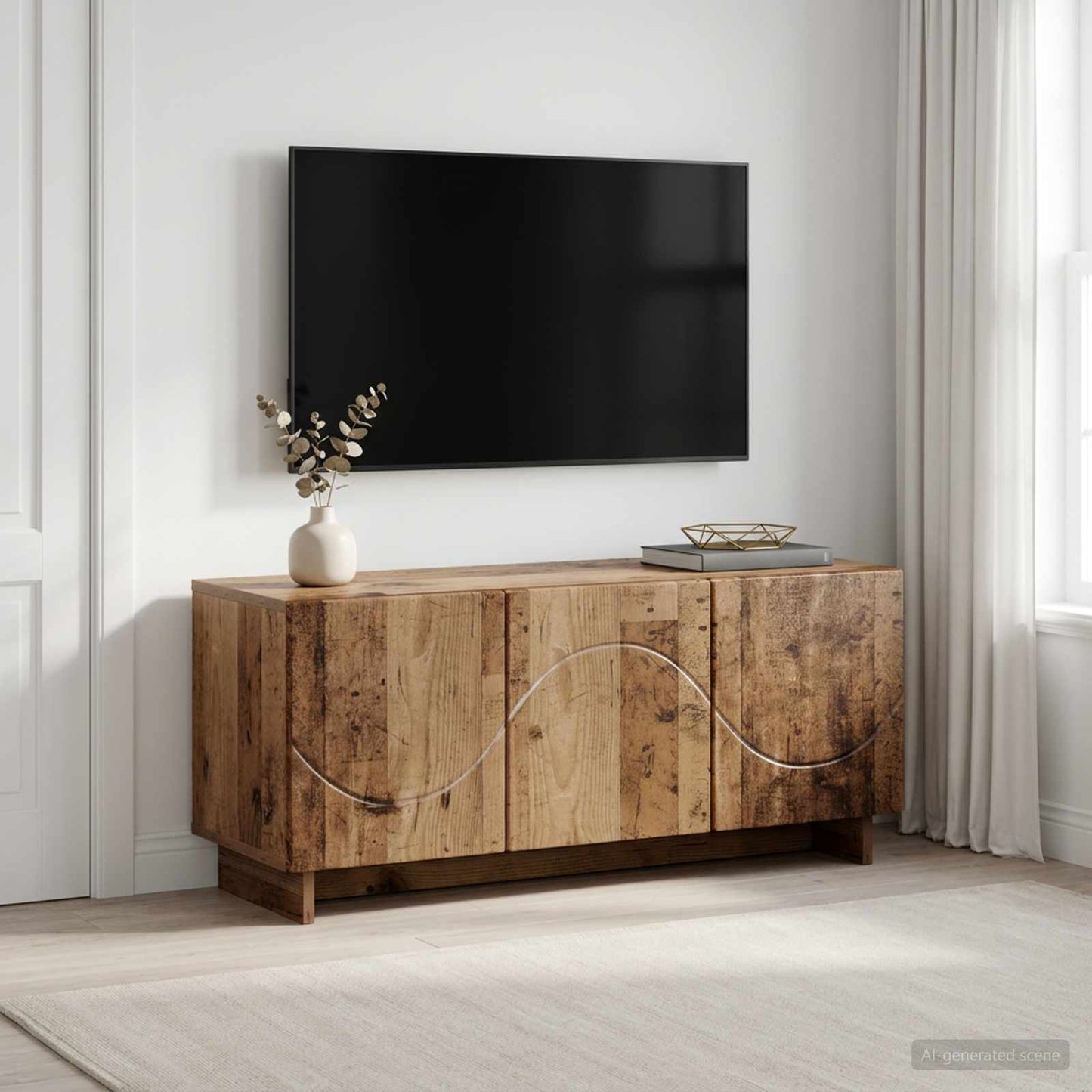 TV Stand 90 x 34.5 x 40 cm Old Wood Engineered Wood