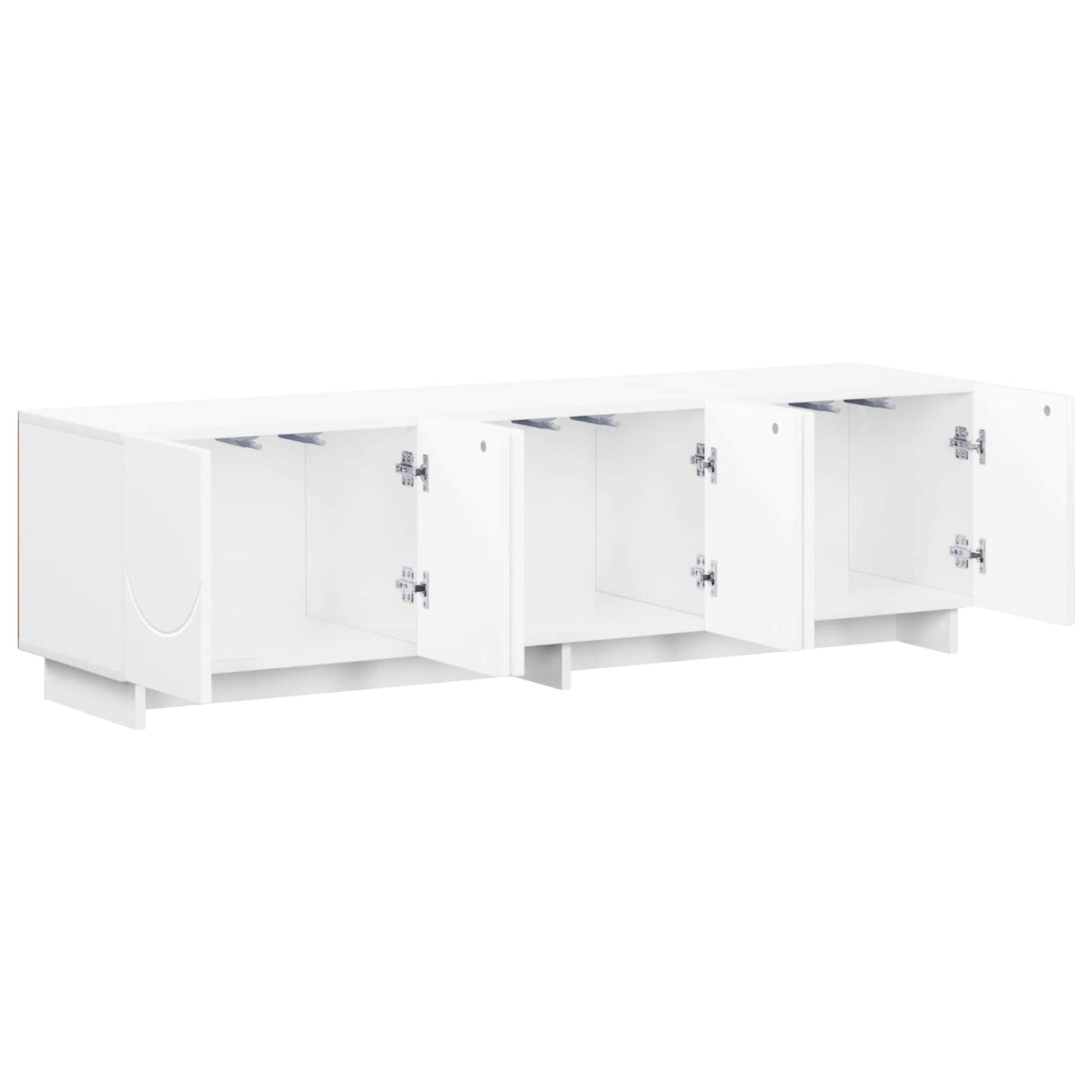 TV Stand 140 x 34.5 x 40 cm High Gloss White Engineered Wood
