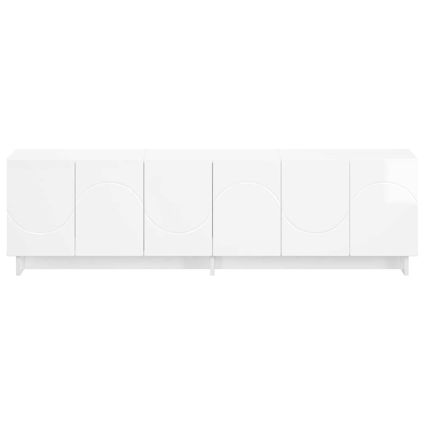 TV Stand 140 x 34.5 x 40 cm High Gloss White Engineered Wood
