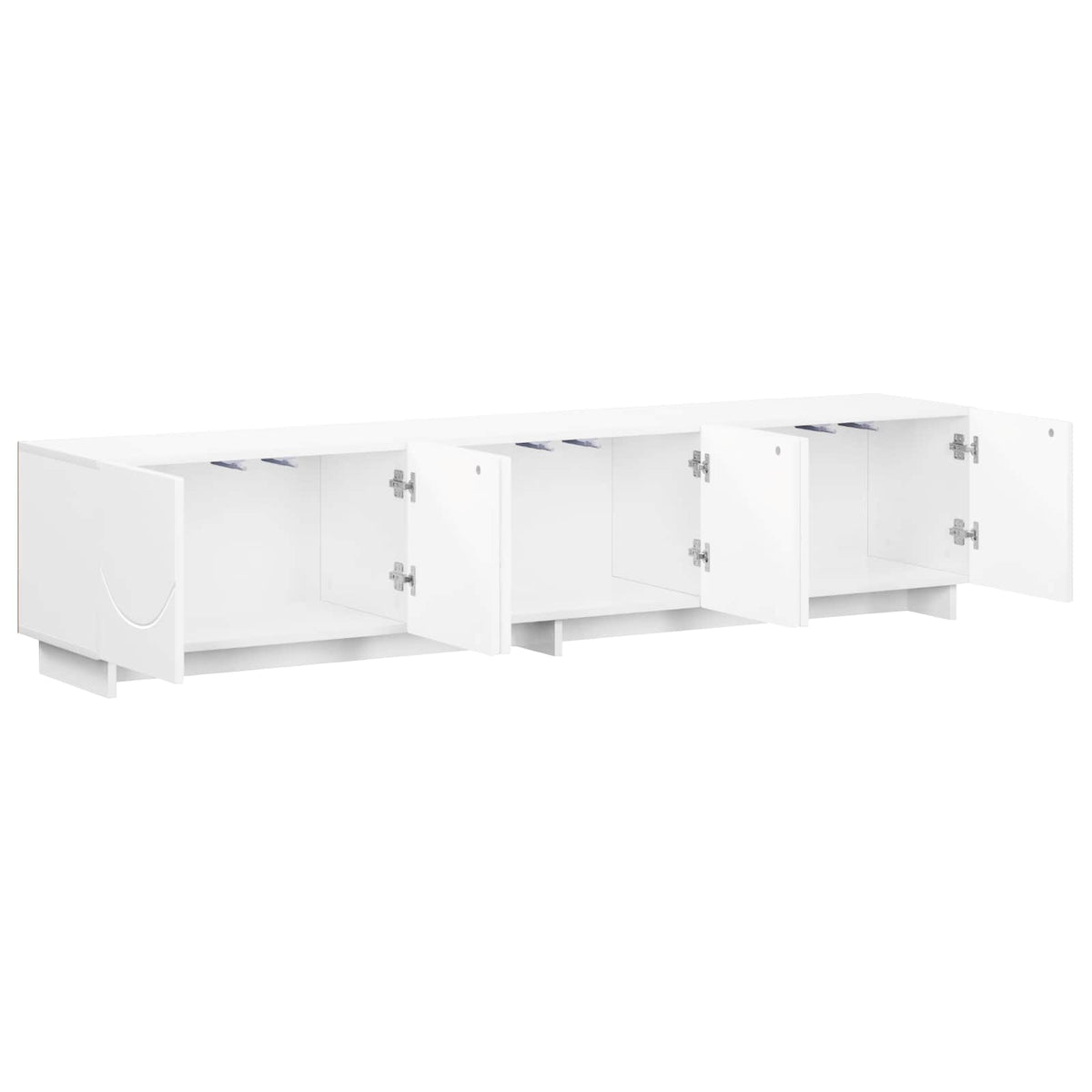 TV Stand 180 x 34.5 x 40 cm High Gloss White Engineered Wood
