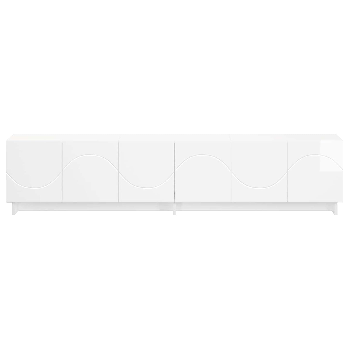 TV Stand 180 x 34.5 x 40 cm High Gloss White Engineered Wood