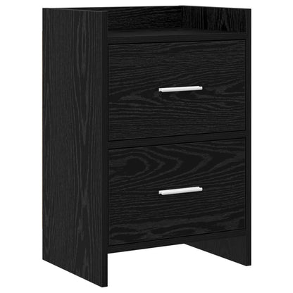 Bedside Tables Black Oak 40 x 30 x 60 cm Engineered Wood