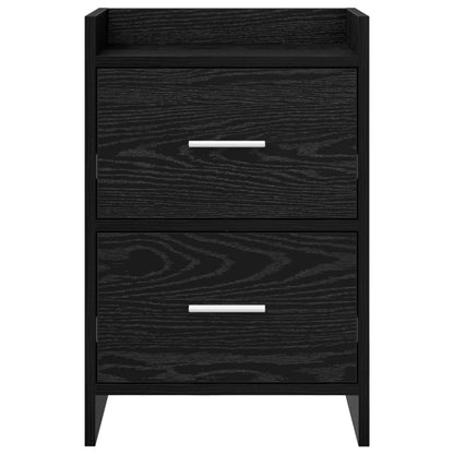 Bedside Tables Black Oak 40 x 30 x 60 cm Engineered Wood
