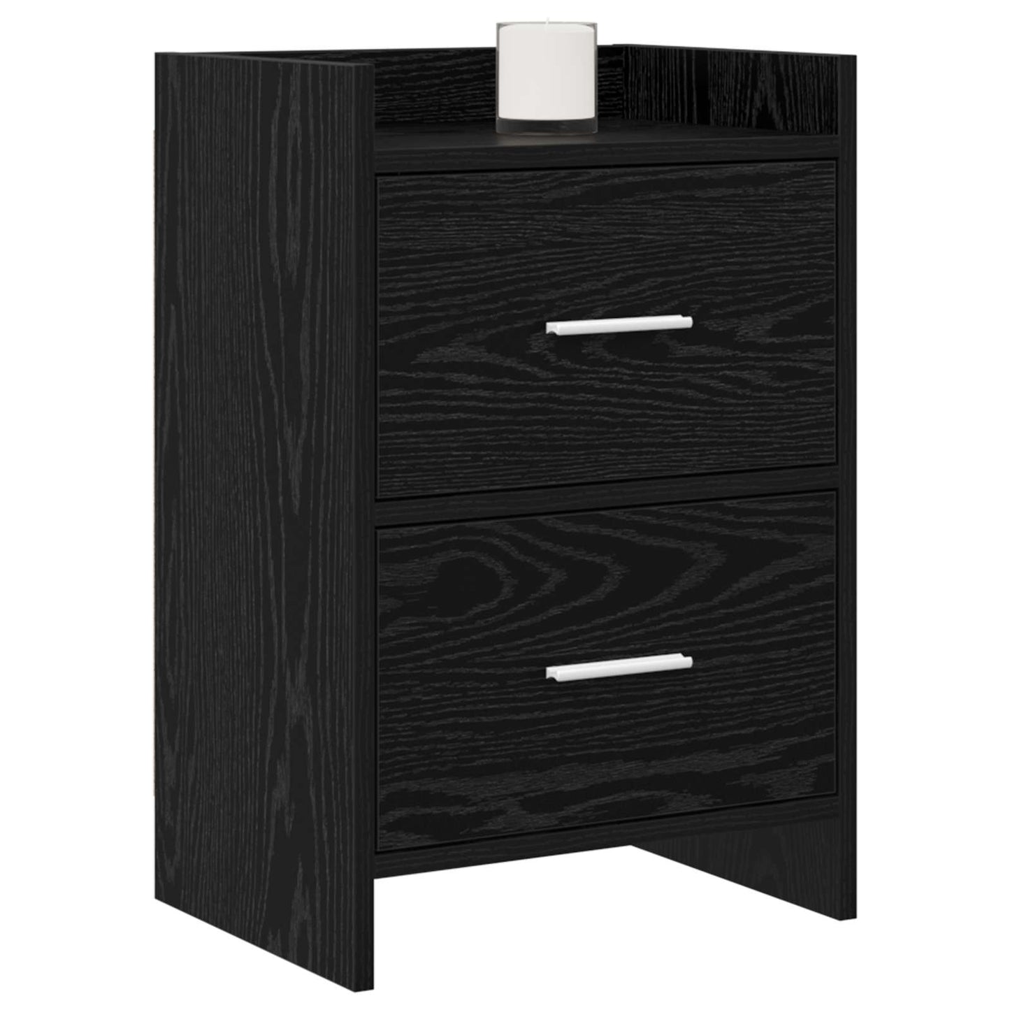 Bedside Tables 2 pcs Black Oak 40 x 30 x 60 cm Engineered Wood