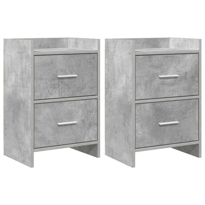 Bedside Tables 2 pcs Concrete Grey 40 x 30 x 60 cm