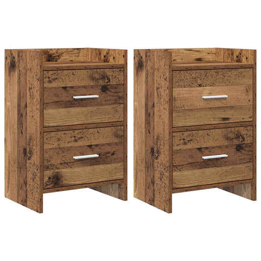 Bedside Tables 2 pcs Old Wood 40 x 30 x 60 cm Engineered Wood