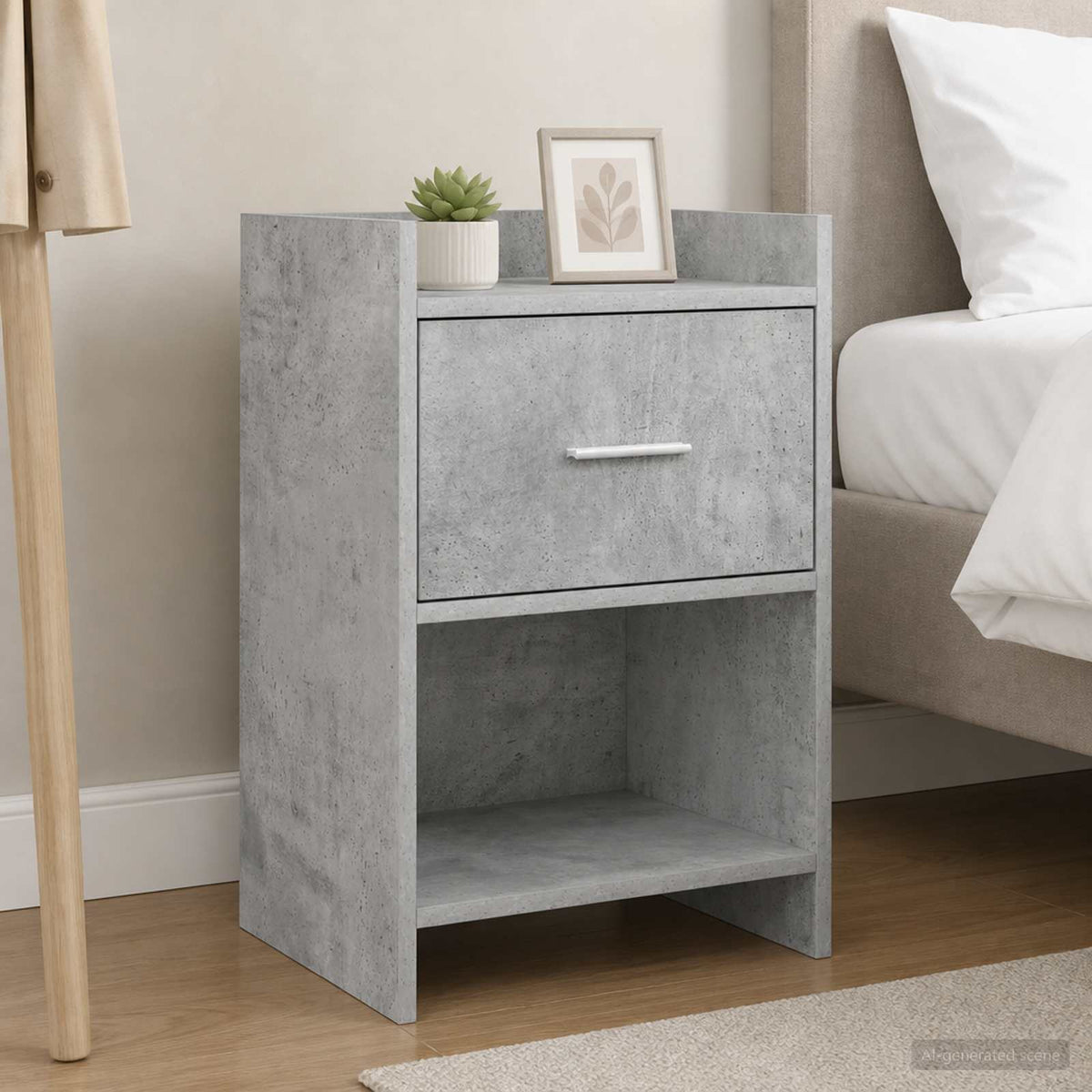 Bedside Tables 2 pcs Concrete Grey 40 x 30 x 60 cm