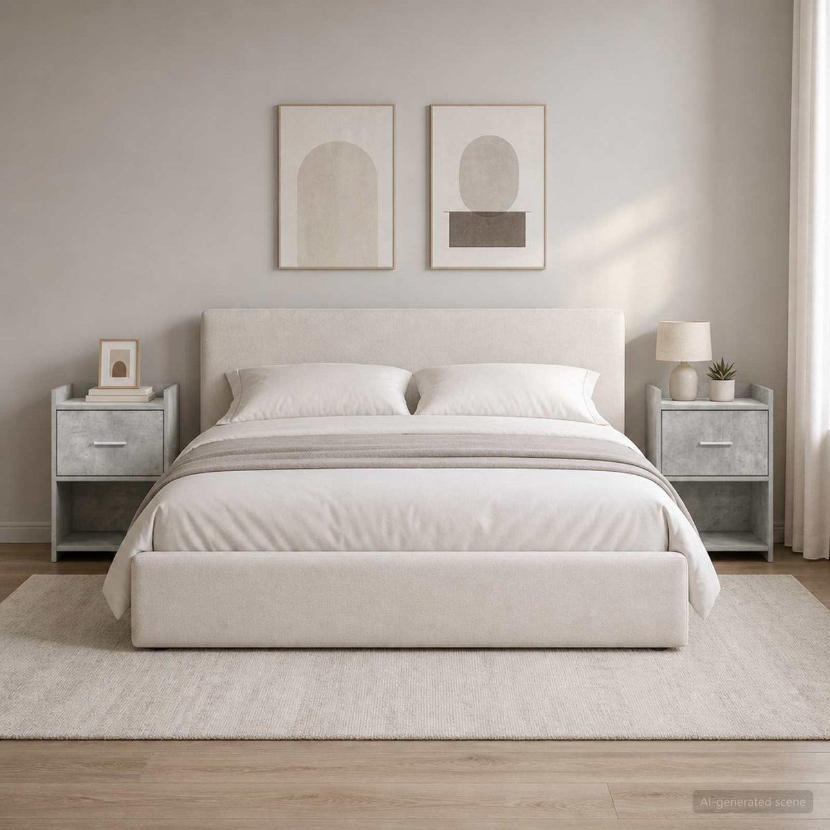 Bedside Tables 2 pcs Concrete Grey 40 x 30 x 60 cm