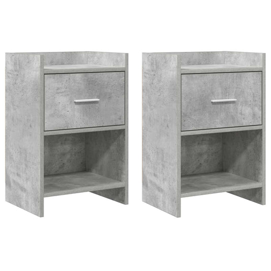 Bedside Tables 2 pcs Concrete Grey 40 x 30 x 60 cm