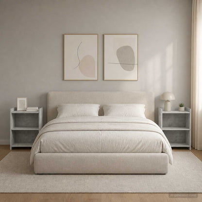 Bedside Tables 2 pcs Concrete Grey 40 x 30 x 60 cm