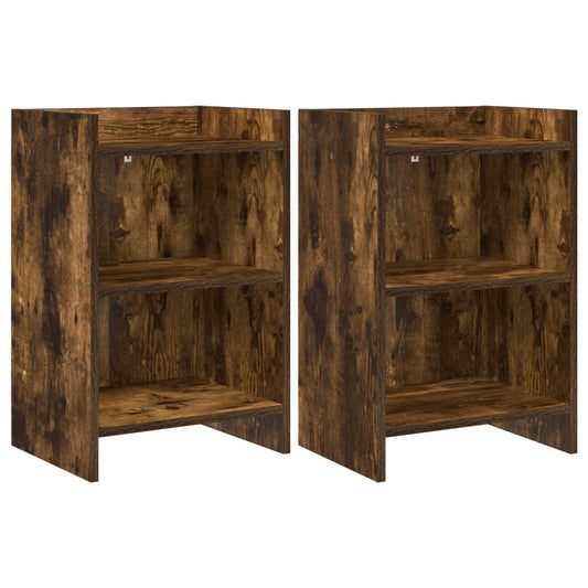 Bedside Tables 2 pcs Smoked Oak 40 x 30 x 60 cm Engineered Wood