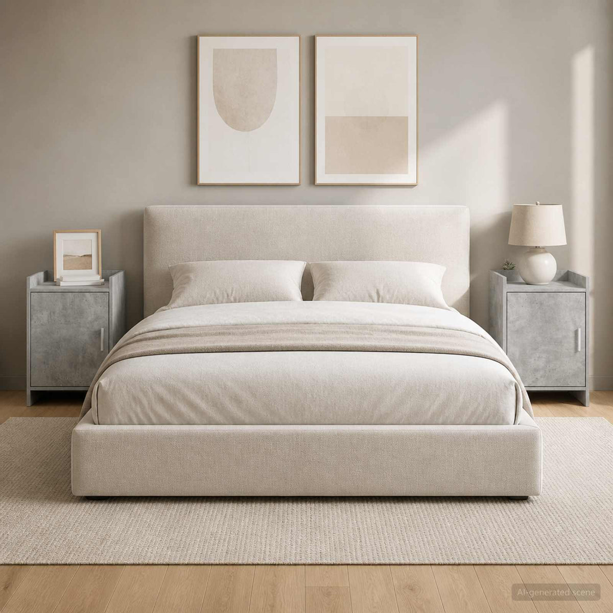 Bedside Tables 2 pcs Concrete Grey 40 x 30 x 60 cm