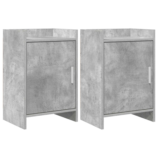 Bedside Tables 2 pcs Concrete Grey 40 x 30 x 60 cm