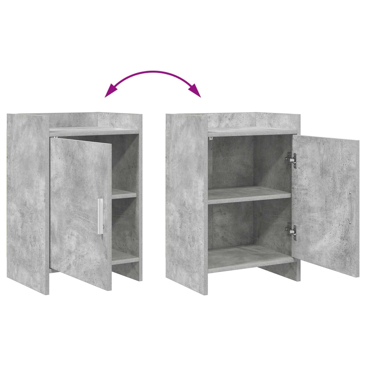 Bedside Tables 2 pcs Concrete Grey 40 x 30 x 60 cm
