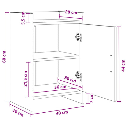 Bedside Tables 2 pcs Concrete Grey 40 x 30 x 60 cm