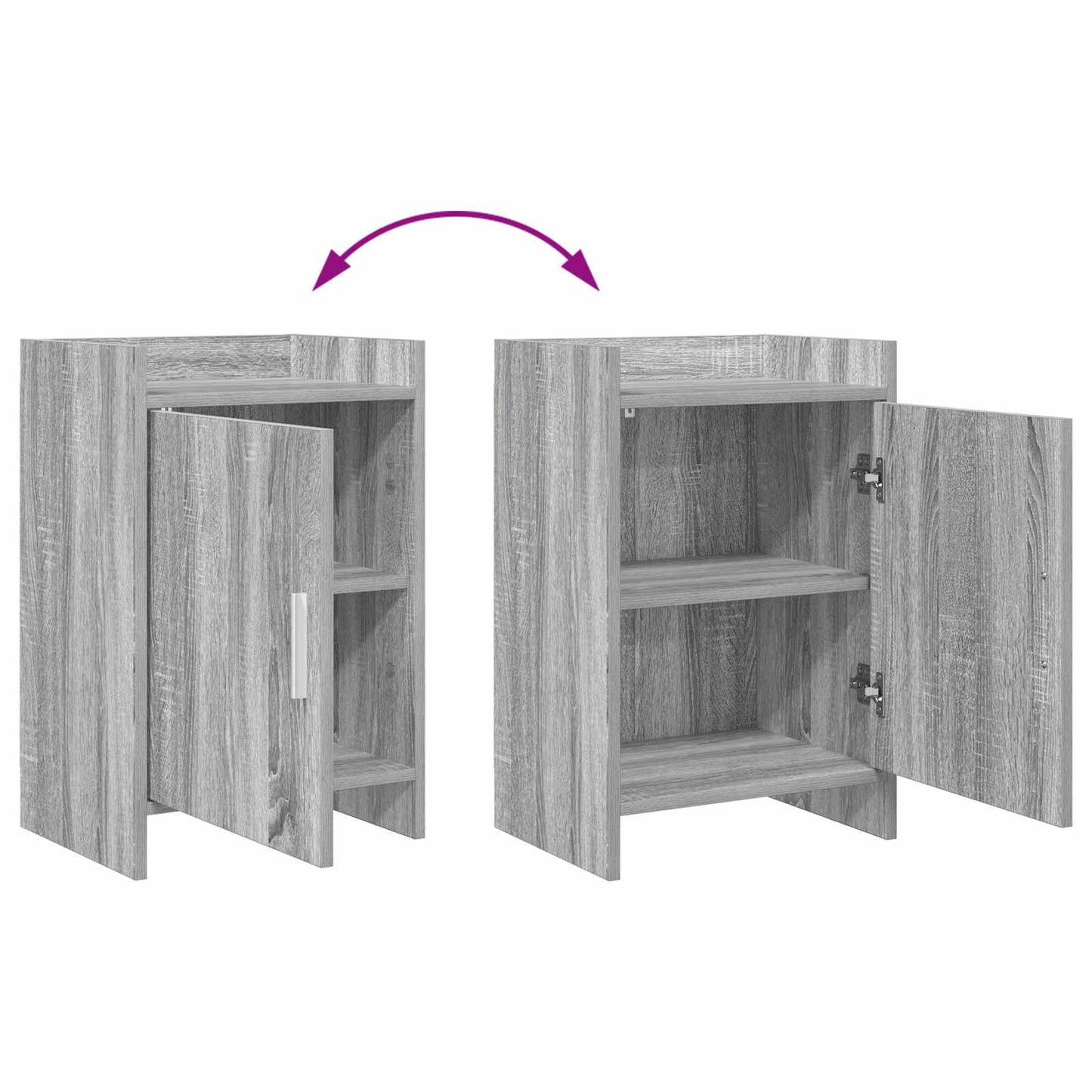 Bedside Tables 2 pcs Grey Sonoma 40 x 30 x 60 cm