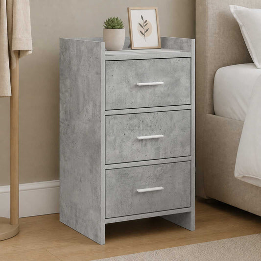Bedside Tables Concrete Grey 40 x 36 x 70 cm Engineered Wood