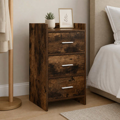 Bedside Tables Smoked Oak 40 x 36 x 70 cm Engineered Wood