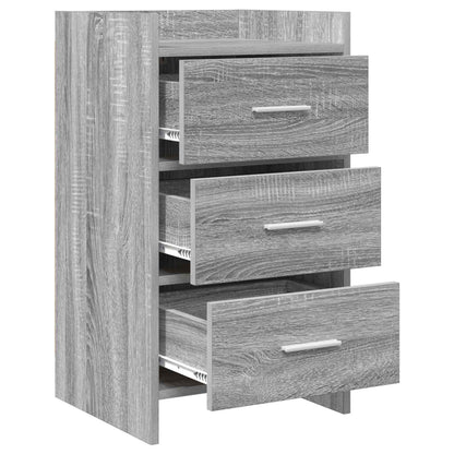 Bedside Tables Grey Sonoma 40 x 36 x 70 cm Engineered Wood