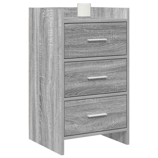 Bedside Tables Grey Sonoma 40 x 36 x 70 cm Engineered Wood