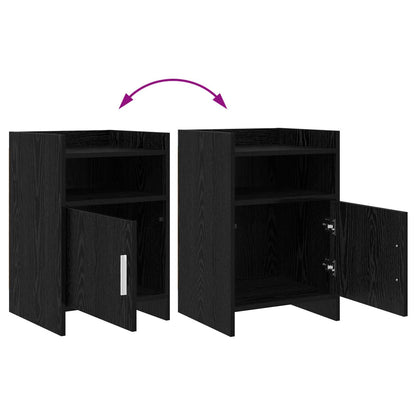 Bedside Tables 2 pcs Black Oak 40 x 36 x 60 cm Engineered Wood