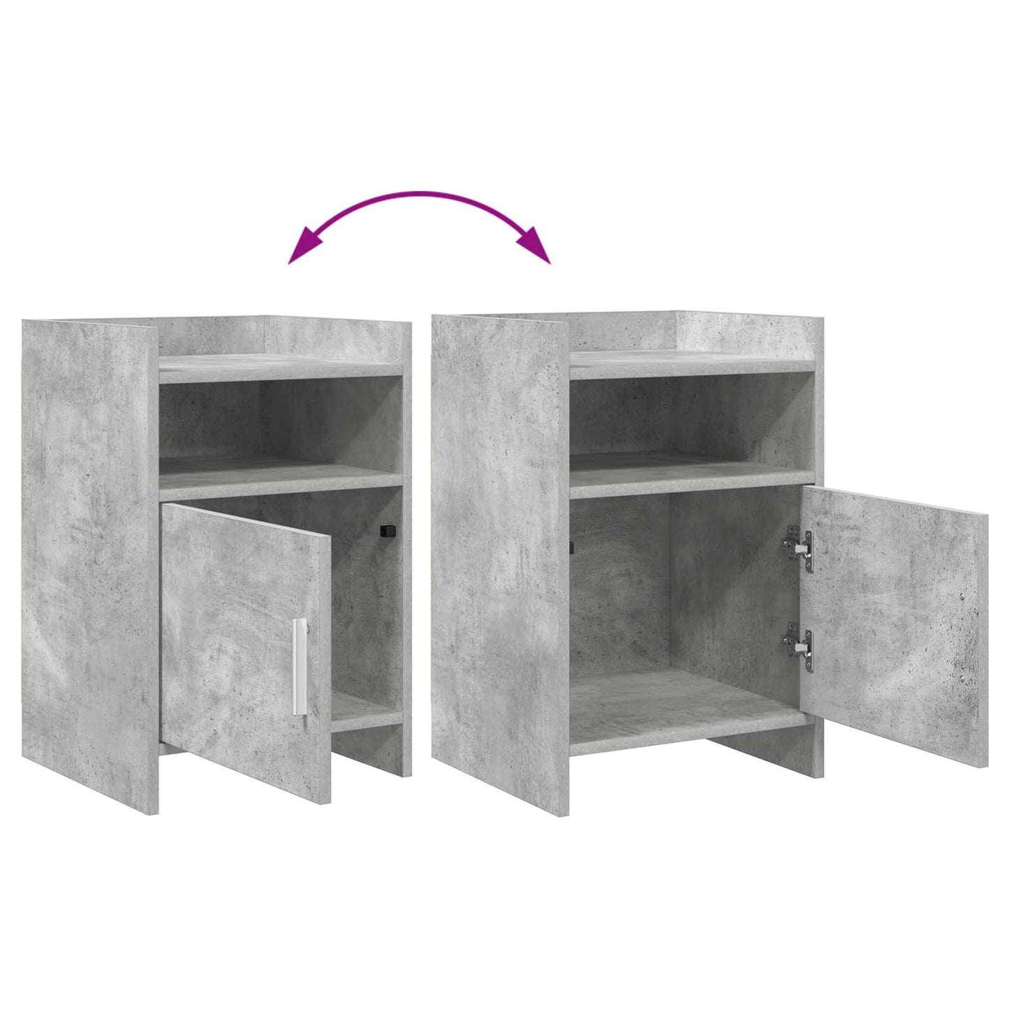 Bedside Tables 2 pcs Concrete Grey 40 x 36 x 60 cm