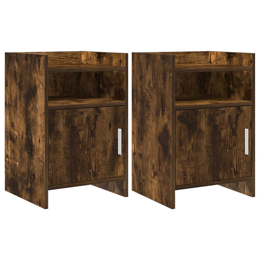 Bedside Tables 2 pcs Smoked Oak 40 x 36 x 60 cm Engineered Wood