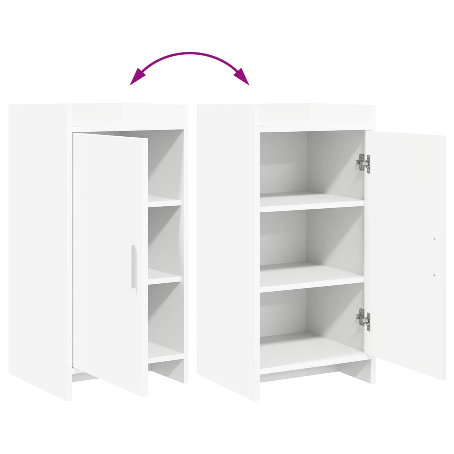 Sideboard White 40 x 36 x 80 cm Engineered Wood