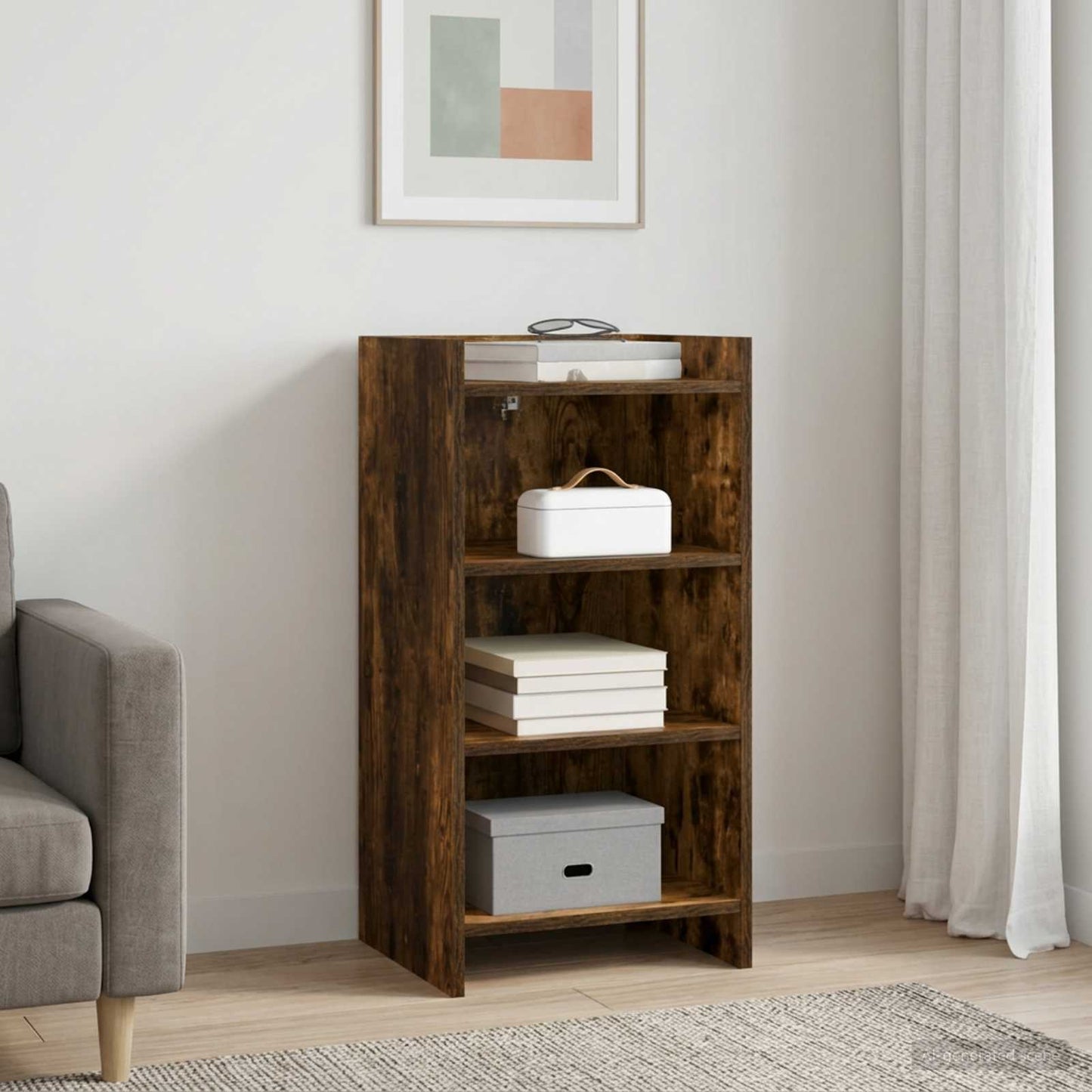 Sideboard Smoked Oak 40 x 36 x 80 cm Engineered Wood