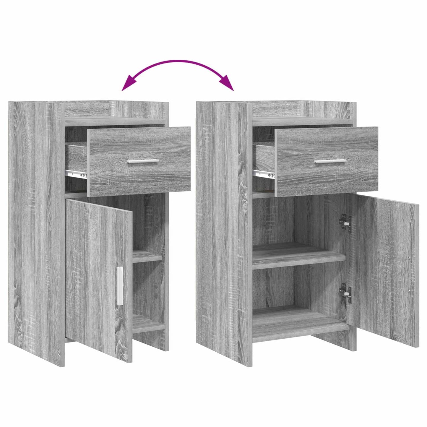 Sideboard Grey Sonoma 40 x 36 x 80 cm Engineered Wood