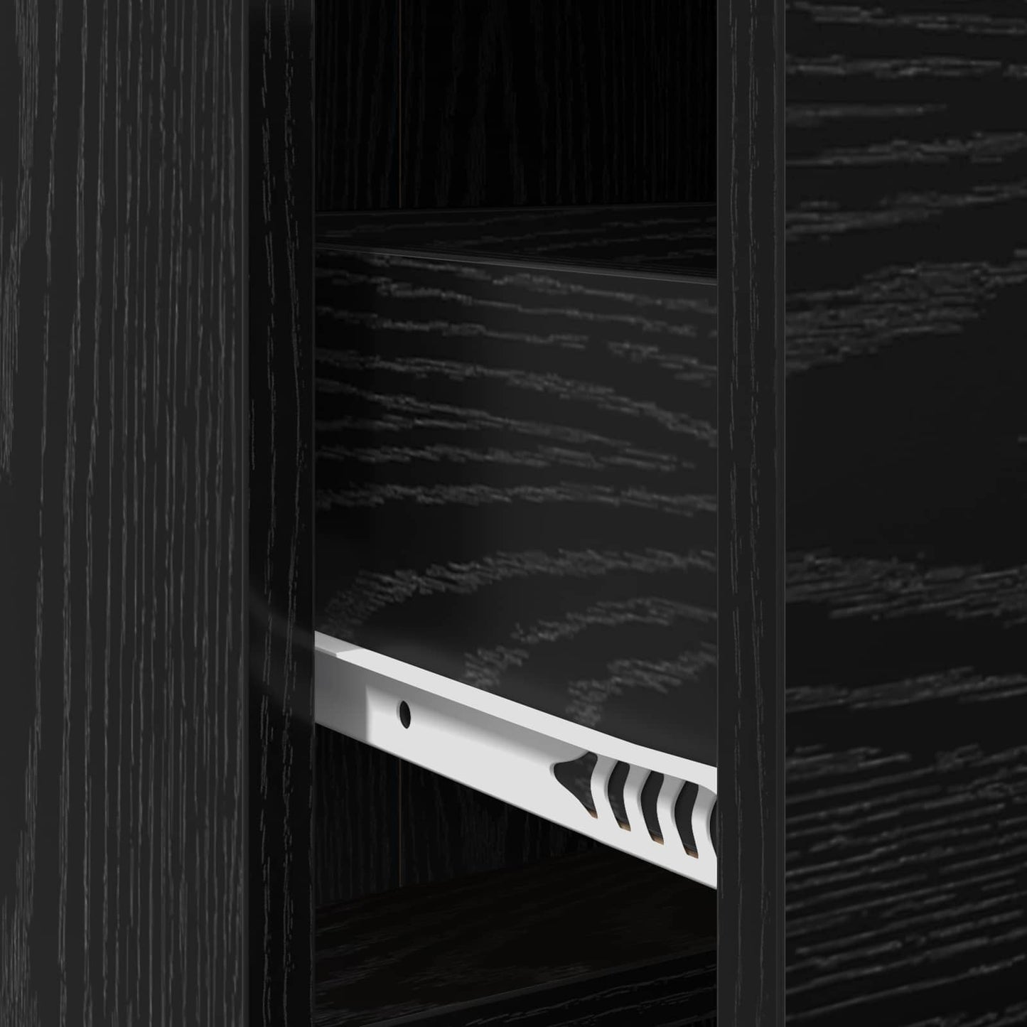 Sideboard Black Oak 75 x 33 x 80 cm Engineered Wood
