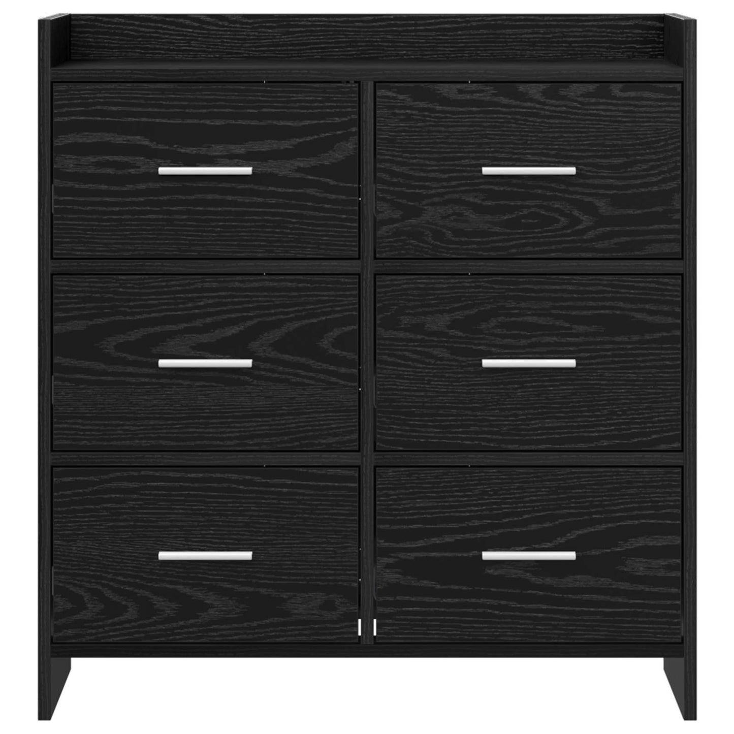 Sideboard Black Oak 75 x 33 x 80 cm Engineered Wood
