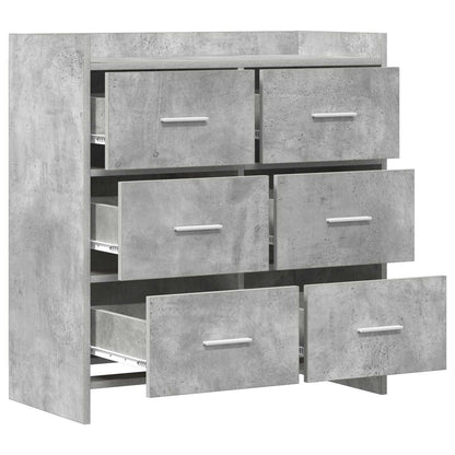 Sideboard Concrete Grey 75 x 33 x 80 cm Engineered Wood