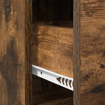 Sideboard Smoked Oak 75 x 33 x 80 cm Engineered Wood