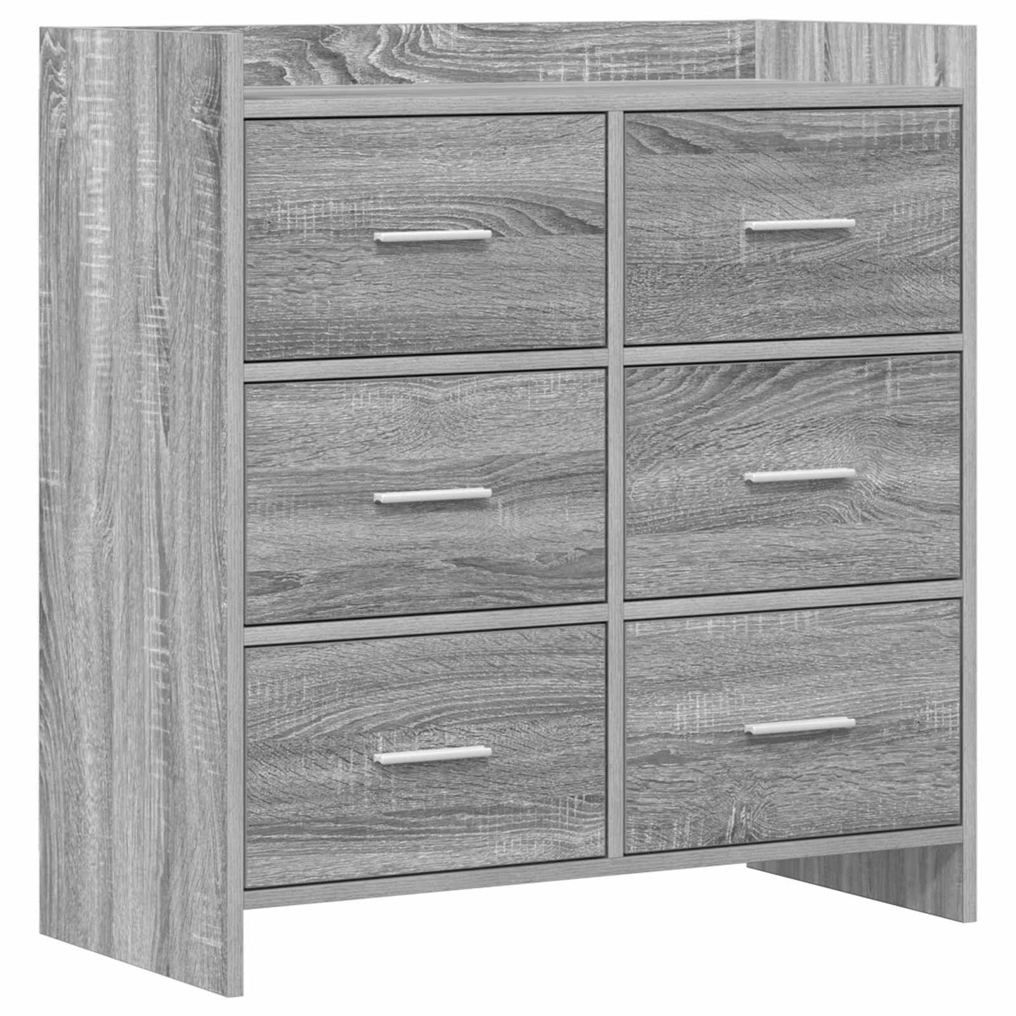 Sideboard Grey Sonoma 75 x 33 x 80 cm Engineered Wood