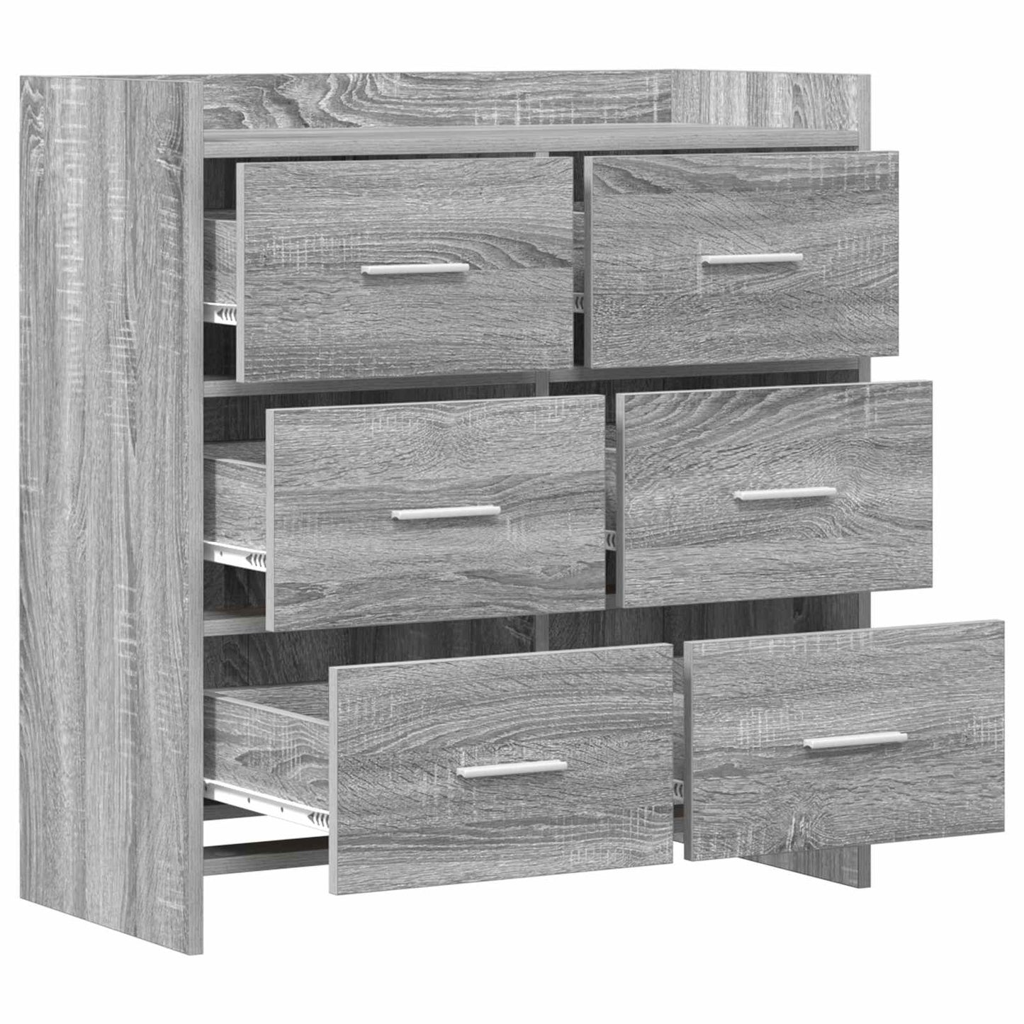 Sideboard Grey Sonoma 75 x 33 x 80 cm Engineered Wood