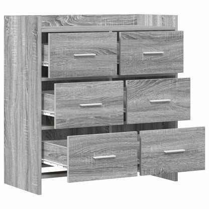 Sideboard Grey Sonoma 75 x 33 x 80 cm Engineered Wood