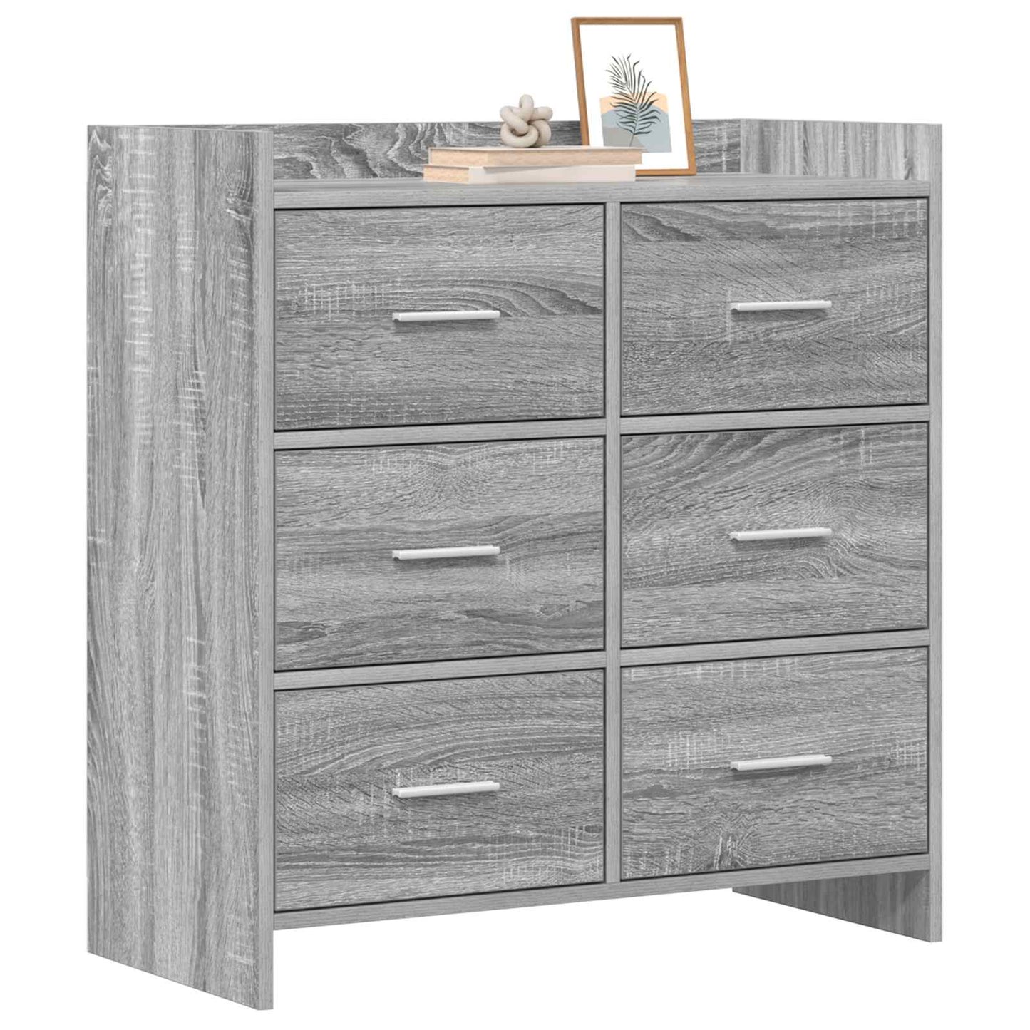 Sideboard Grey Sonoma 75 x 33 x 80 cm Engineered Wood