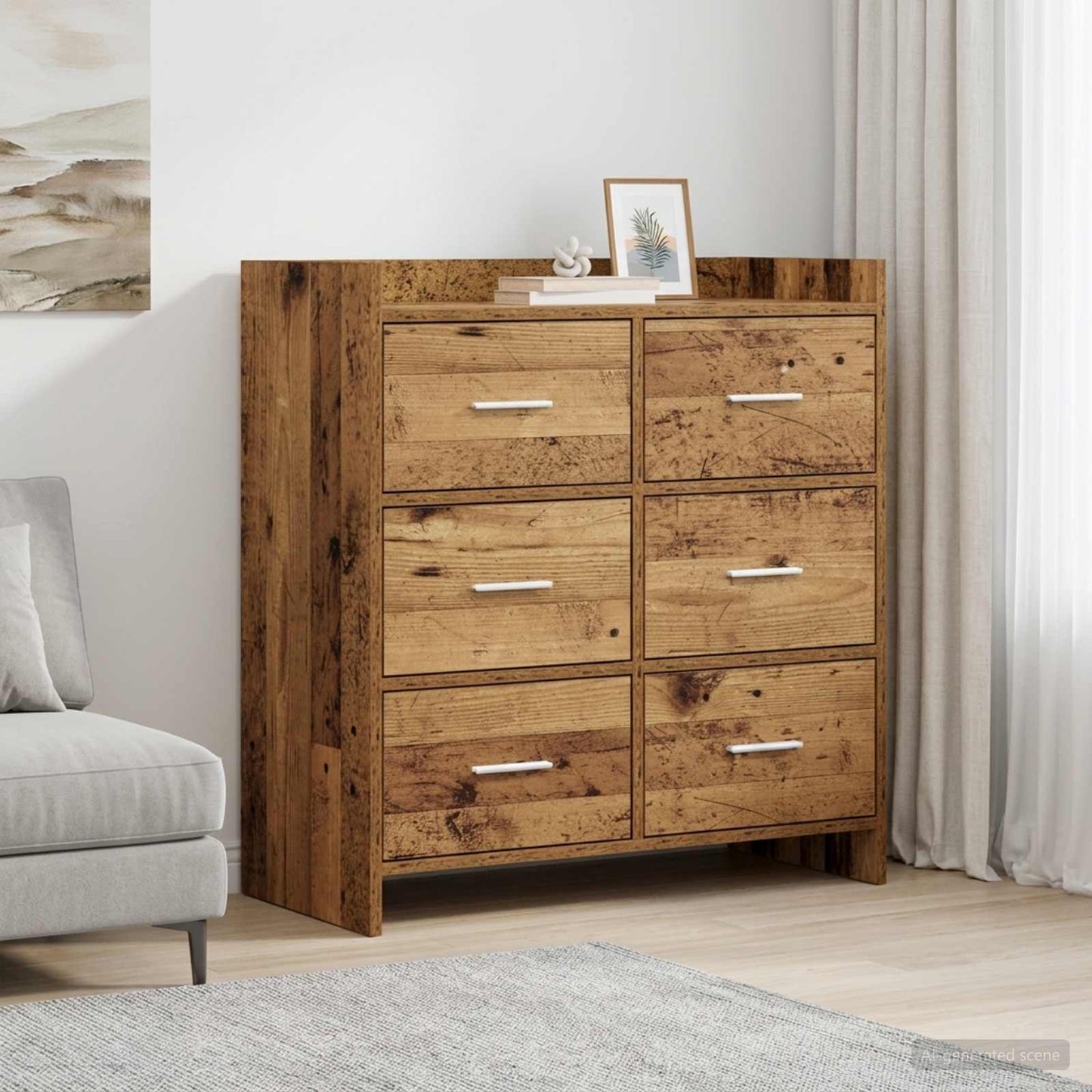 Sideboard Old Wood 75 x 33 x 80 cm Engineered Wood