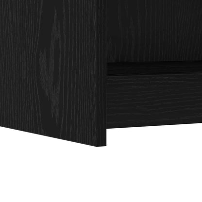 Sideboard Black Oak 75 x 36 x 80 cm Engineered Wood
