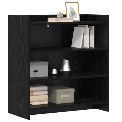 Sideboard Black Oak 75 x 36 x 80 cm Engineered Wood