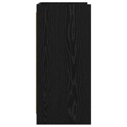 Sideboard Black Oak 75 x 36 x 80 cm Engineered Wood