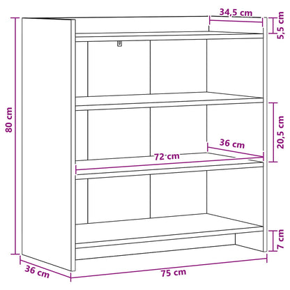 Sideboard Concrete Grey 75 x 36 x 80 cm Engineered Wood