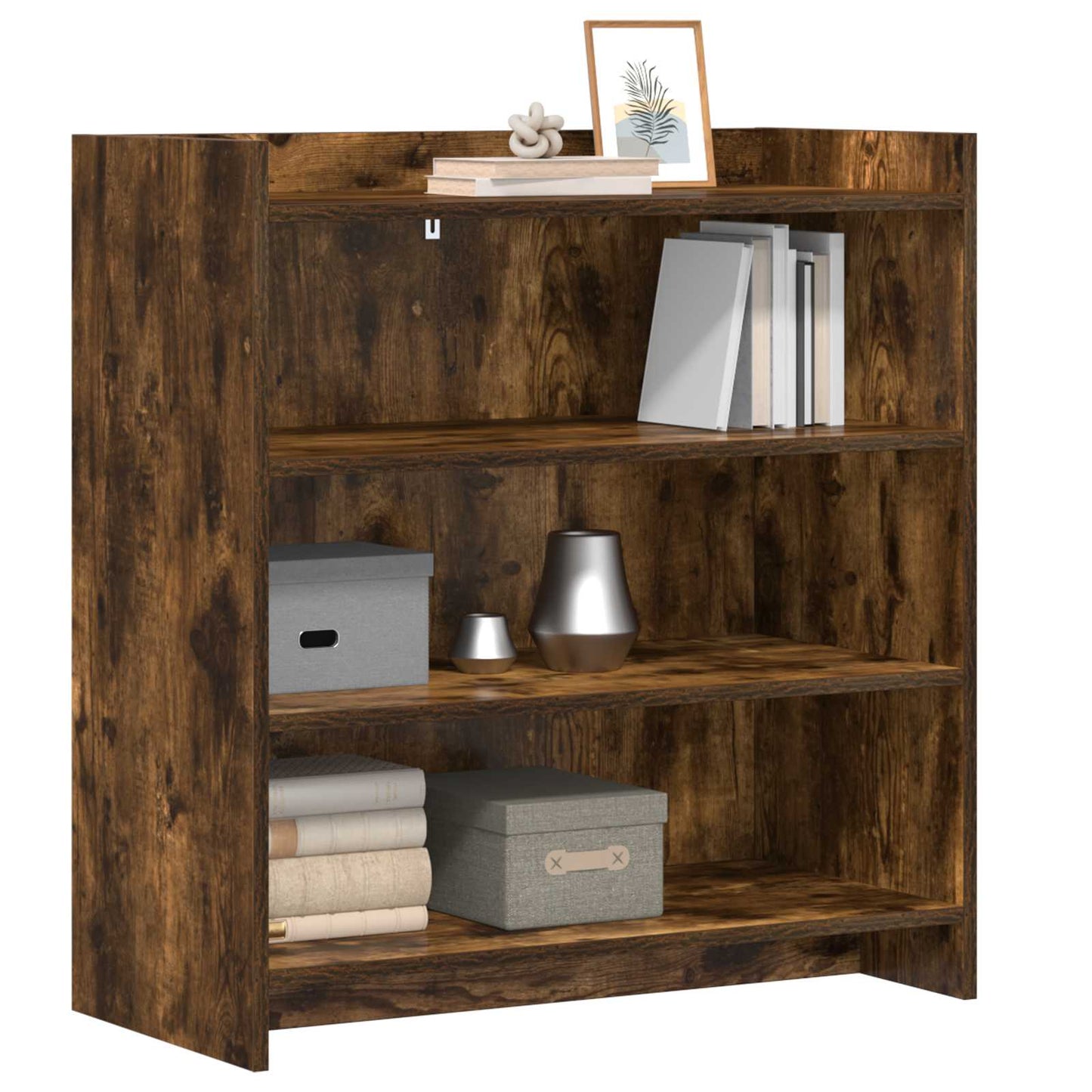 Sideboard Smoked Oak 75 x 36 x 80 cm Engineered Wood