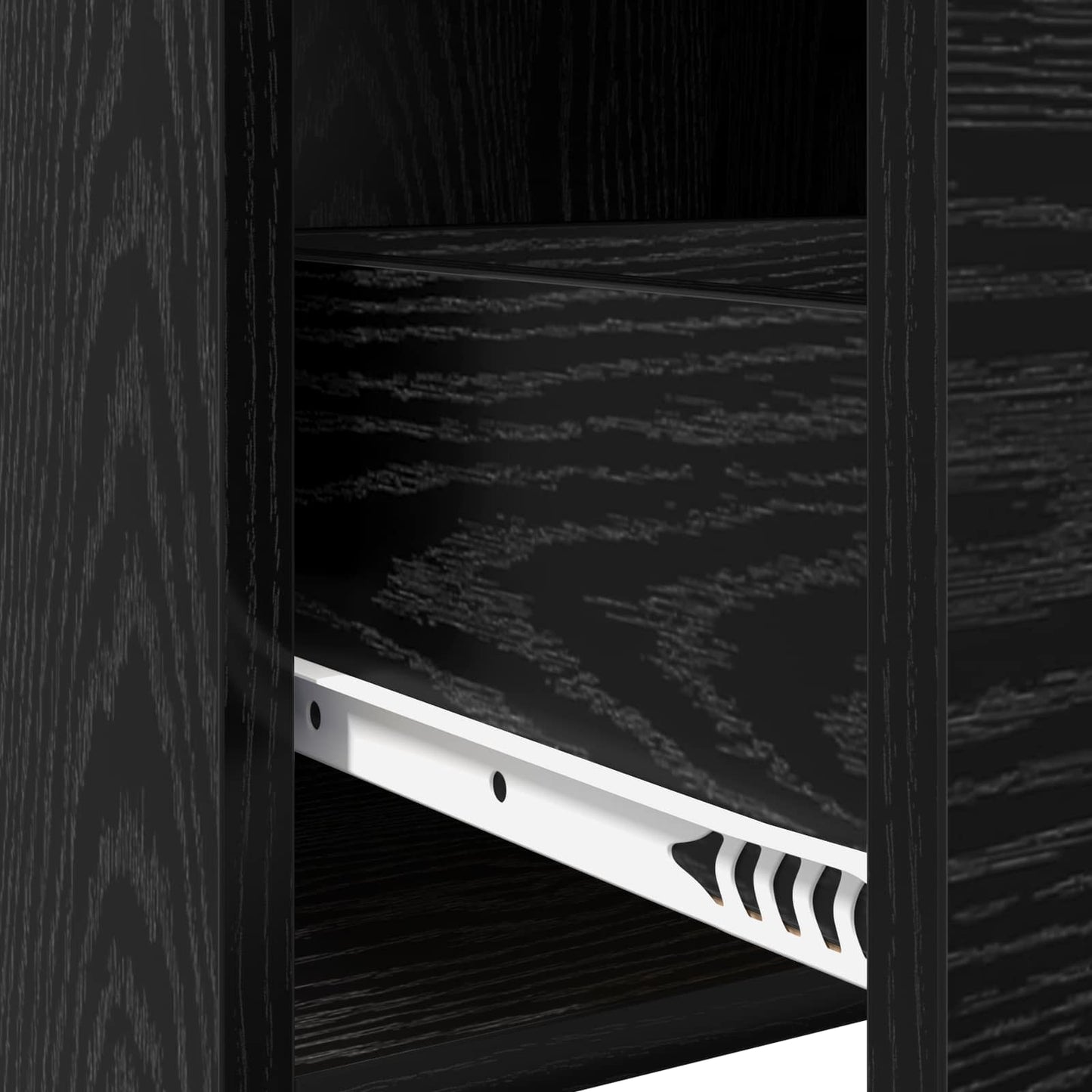 Sideboard Black Oak 75 x 36 x 80 cm Engineered Wood