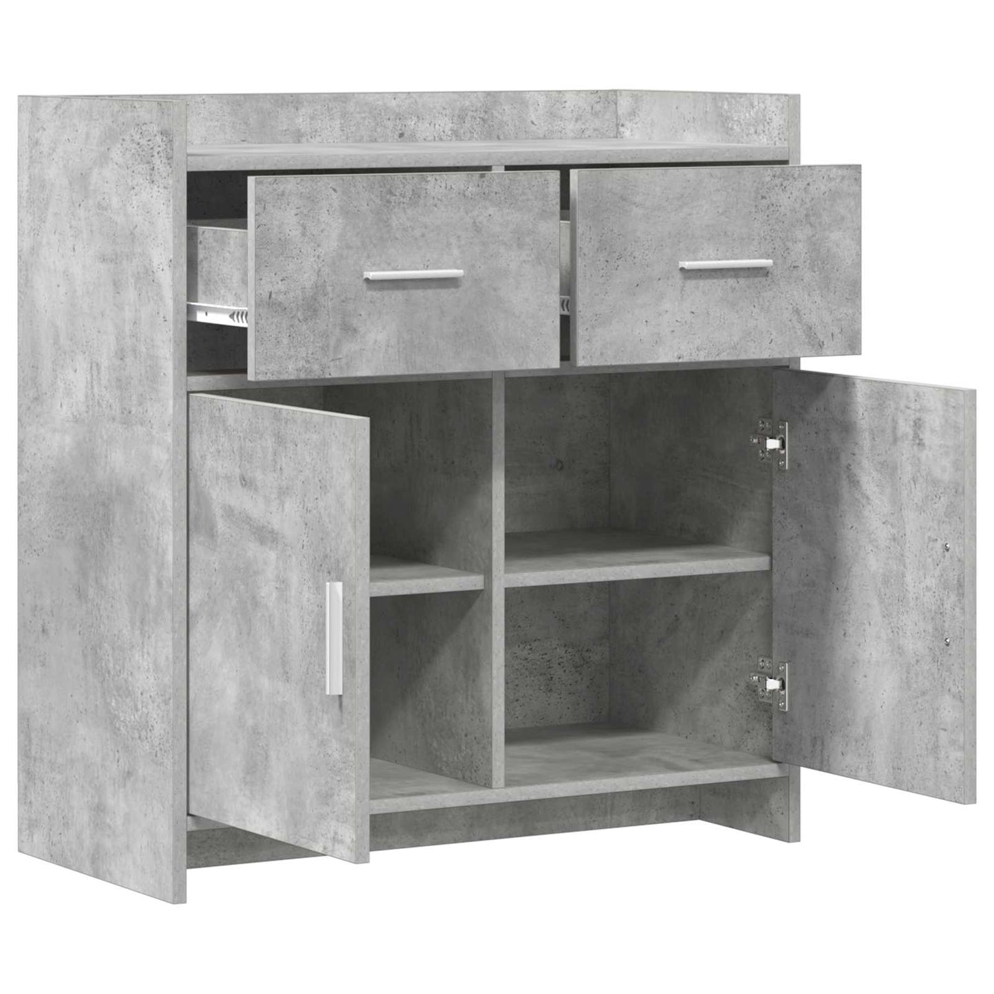 Sideboard Concrete Grey 75 x 36 x 80 cm Engineered Wood