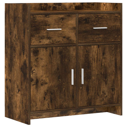 Sideboard Smoked Oak 75 x 36 x 80 cm Engineered Wood