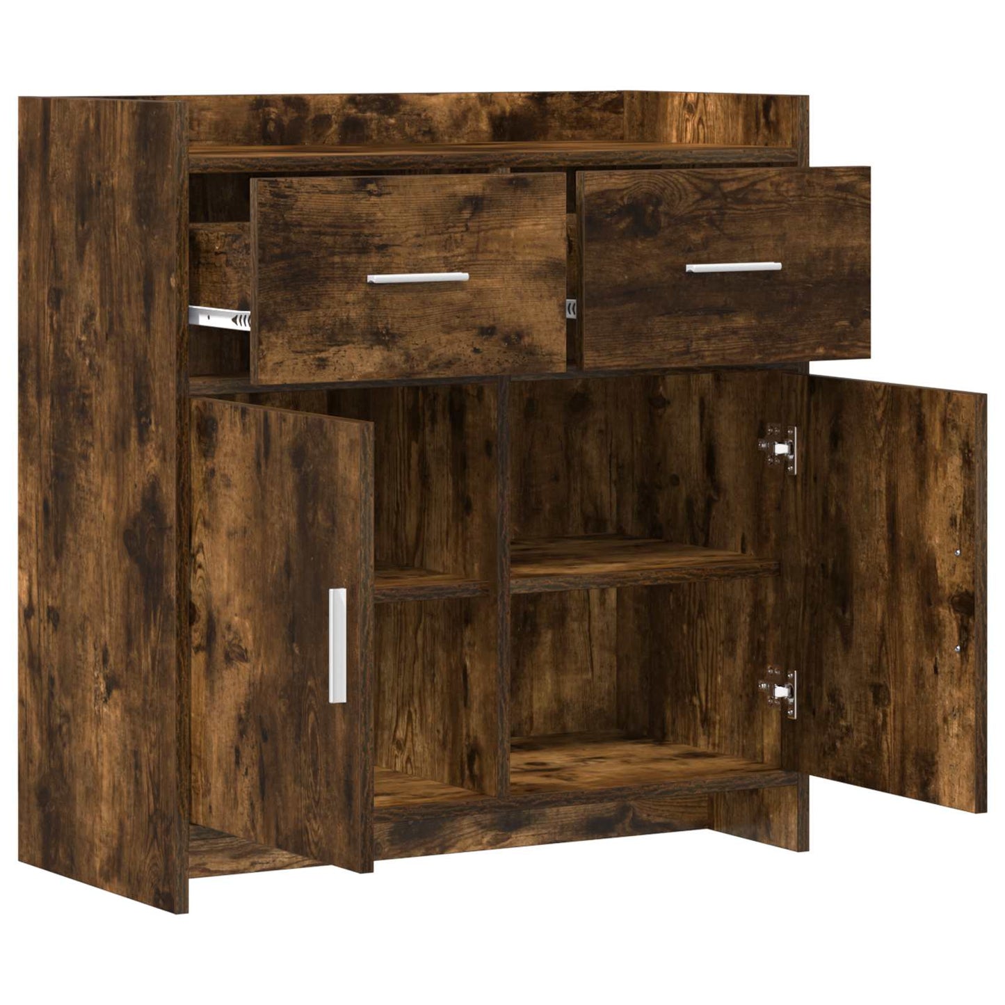 Sideboard Smoked Oak 75 x 36 x 80 cm Engineered Wood